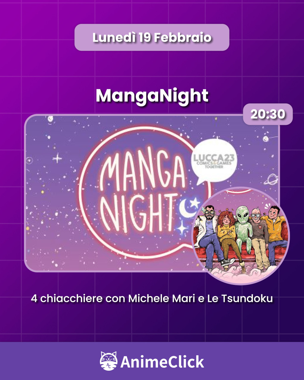 AnimeClick su Twitch: programma dal 19 al 25 febbraio AnimeClick su Twitch: programma dal 19 al 25 febbraio